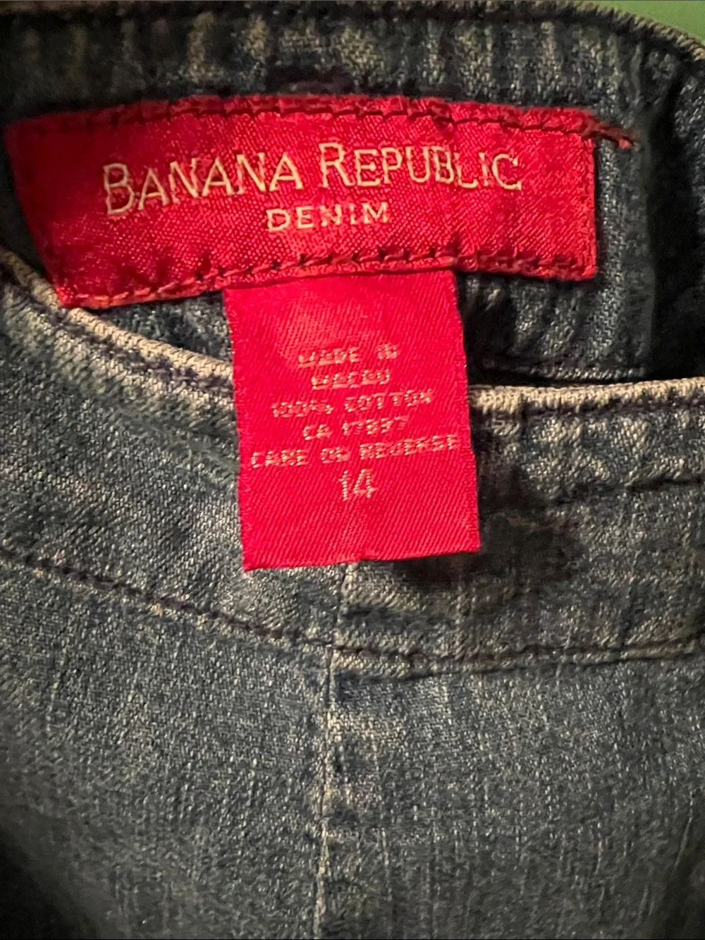 Banana Republic vintage Denim true wrap soft Jean Skirt Size 14 - Picture 3 of 7